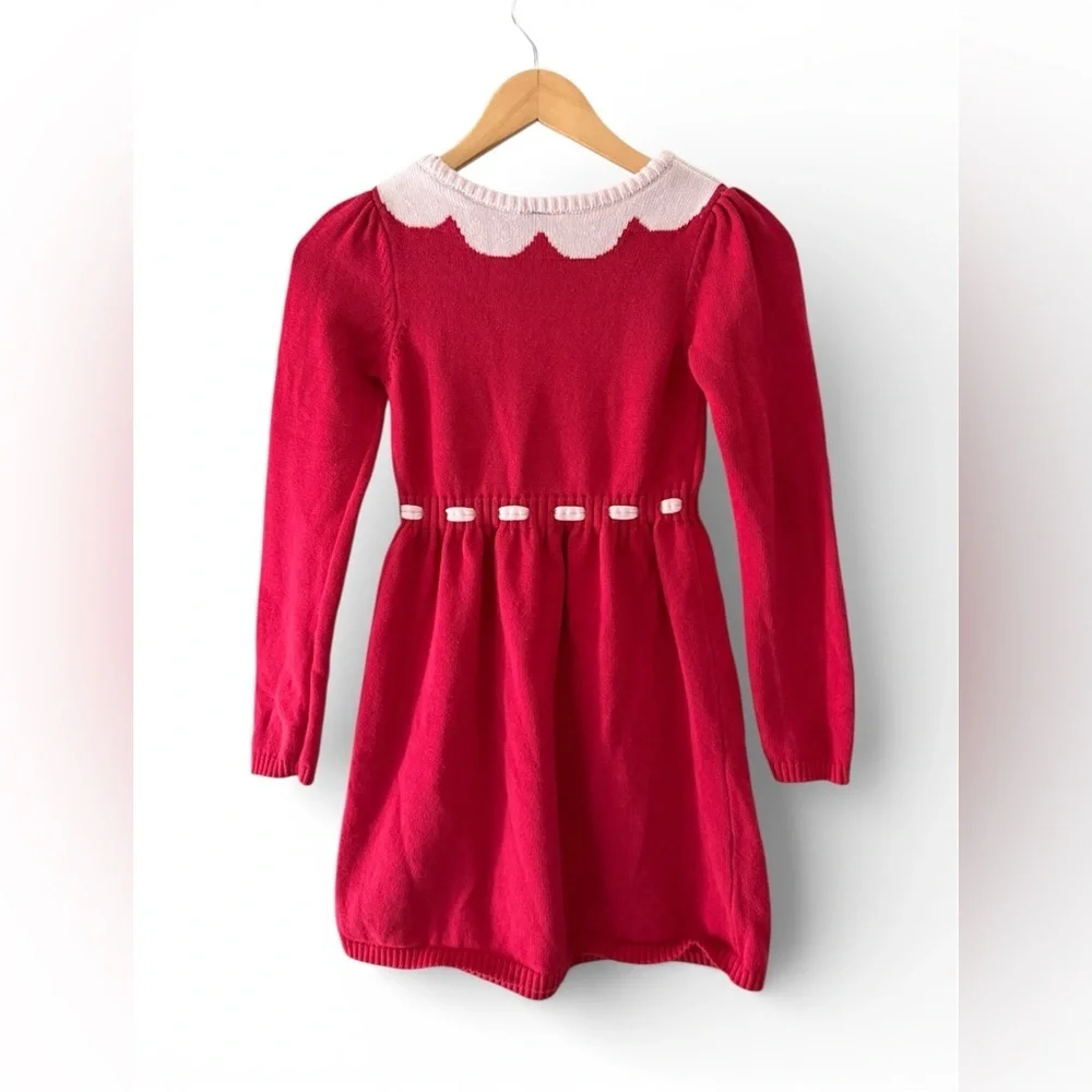 ❣️Gymboree Red Dress with Pink Heart .      Size 12